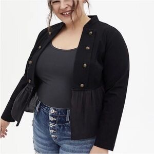 Torrid peplum military jacket